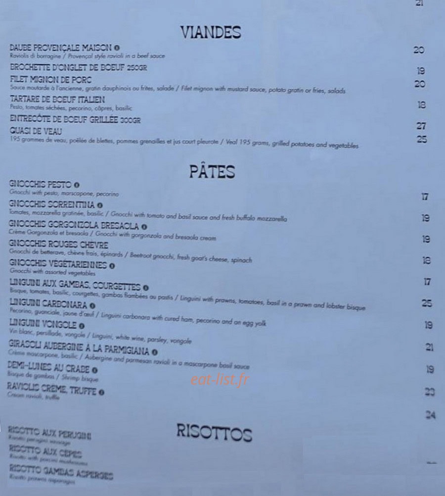 Papanico's — carte page 2