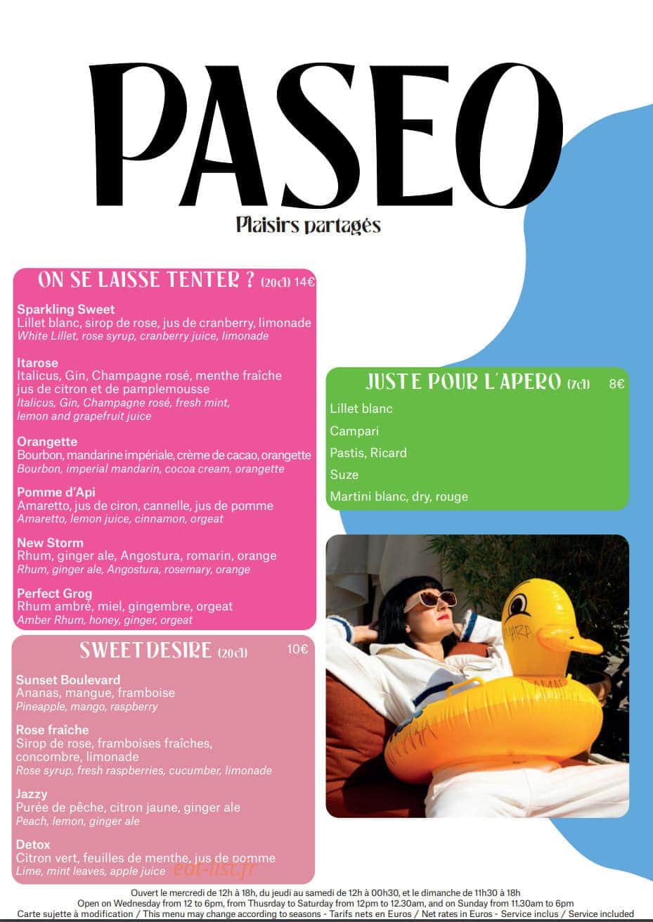 Paseo — carte page 2