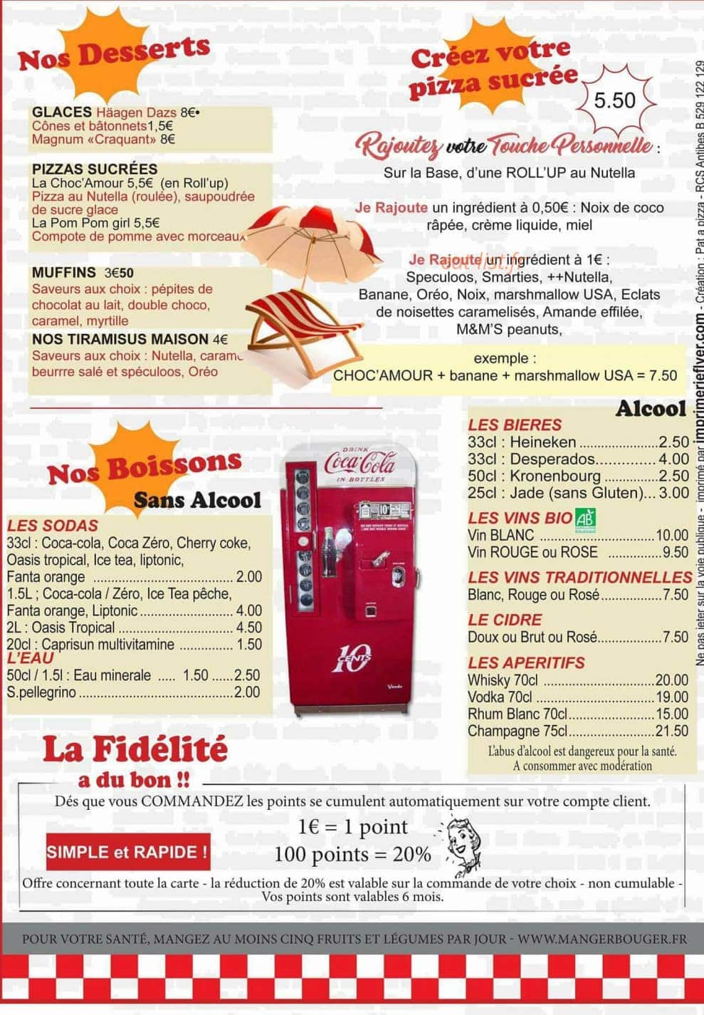 Pat a Pizza — carte page 4