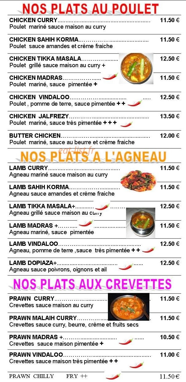 Planet bollywood — carte page 3