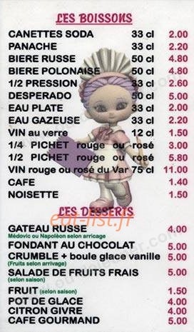 Pupsik Burger — carte page 3