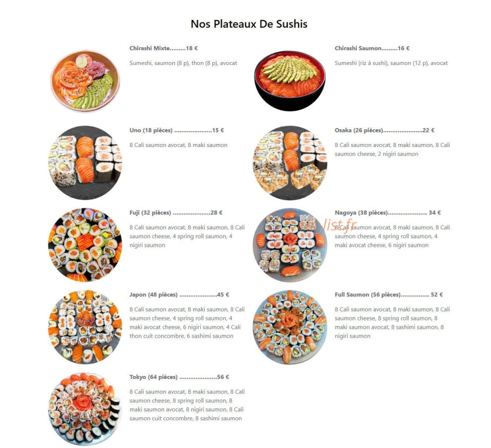 Ramen tes Sushi — carte page 3