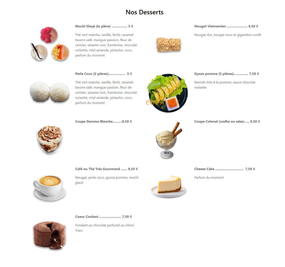 Ramen tes Sushi — carte page 6