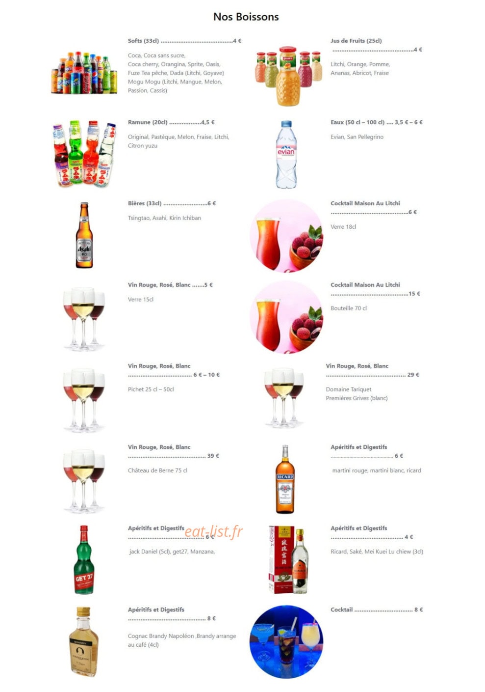 Ramen tes Sushi — carte page 7