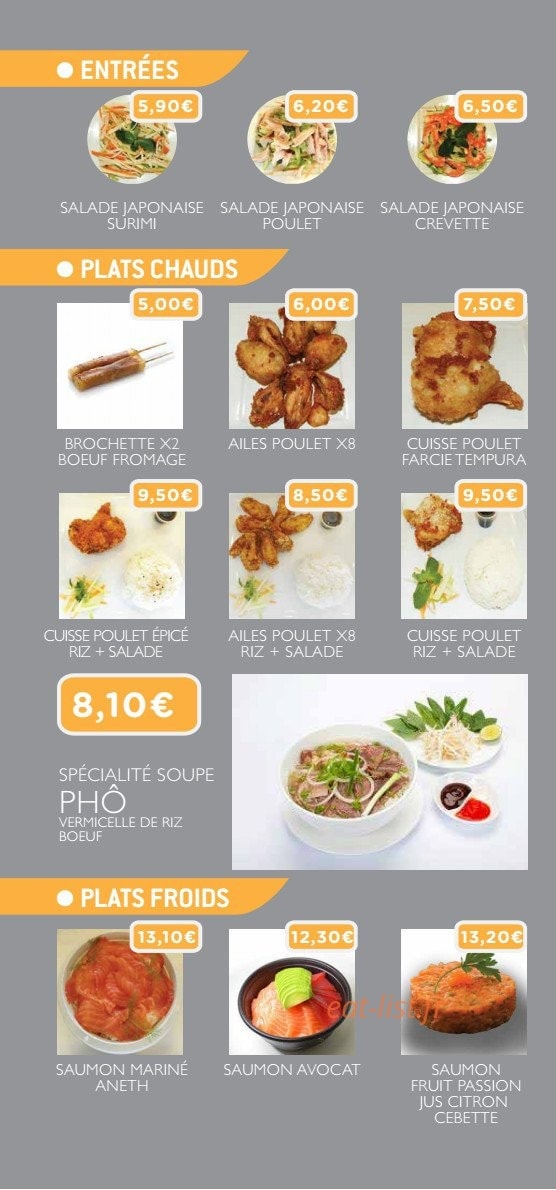 Sushi cristal — carte page 2