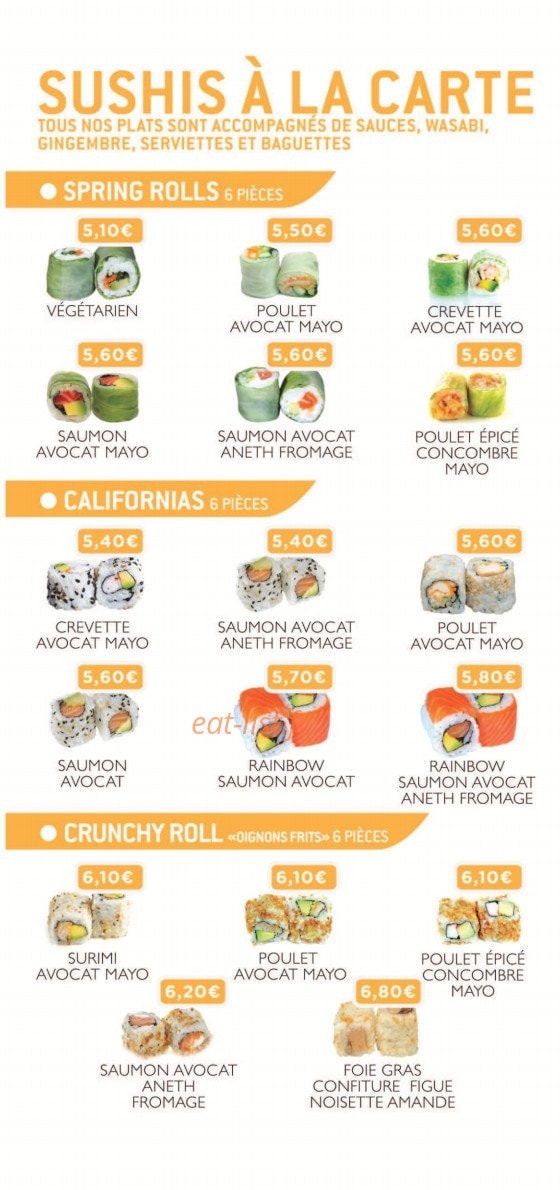 Sushi cristal — carte page 4