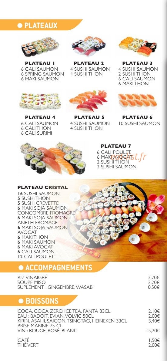 Sushi cristal — carte page 5