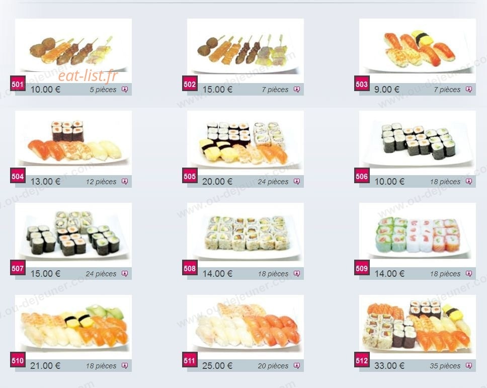 Sushi Smart — carte page 11