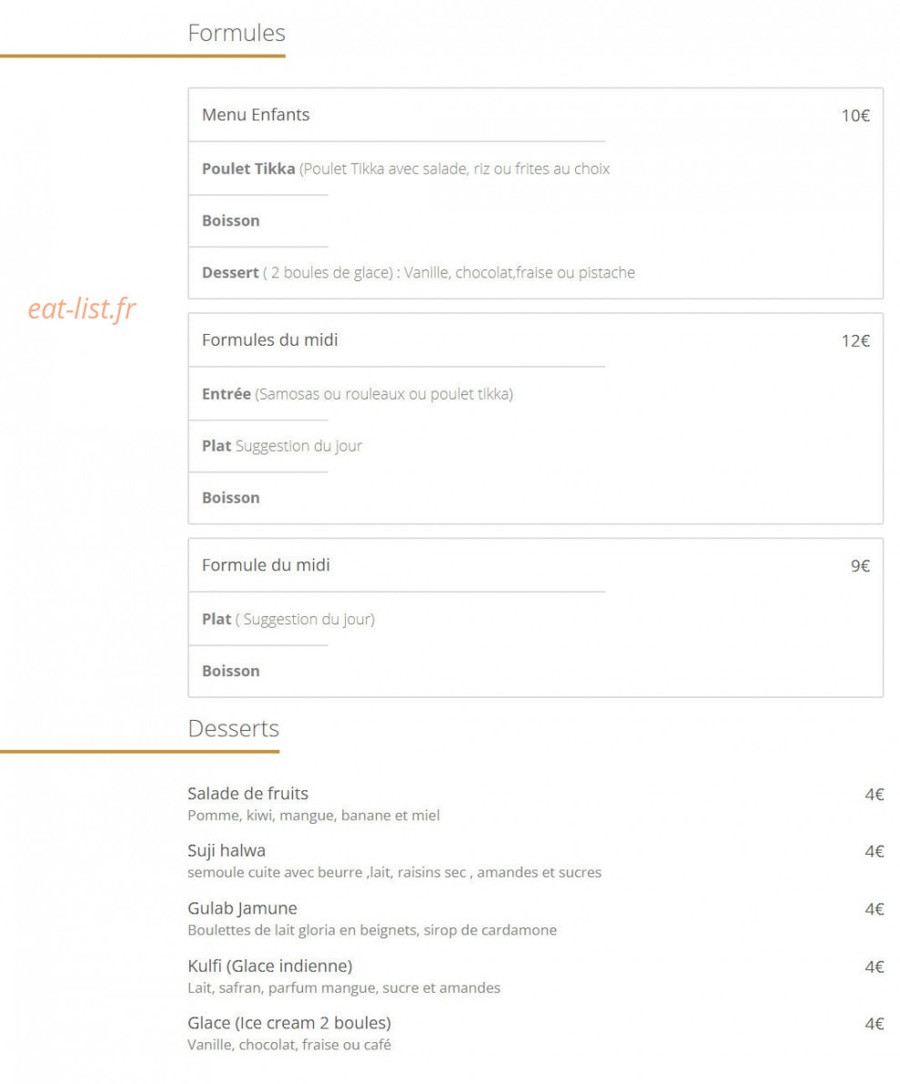Taste Of India — carte page 5