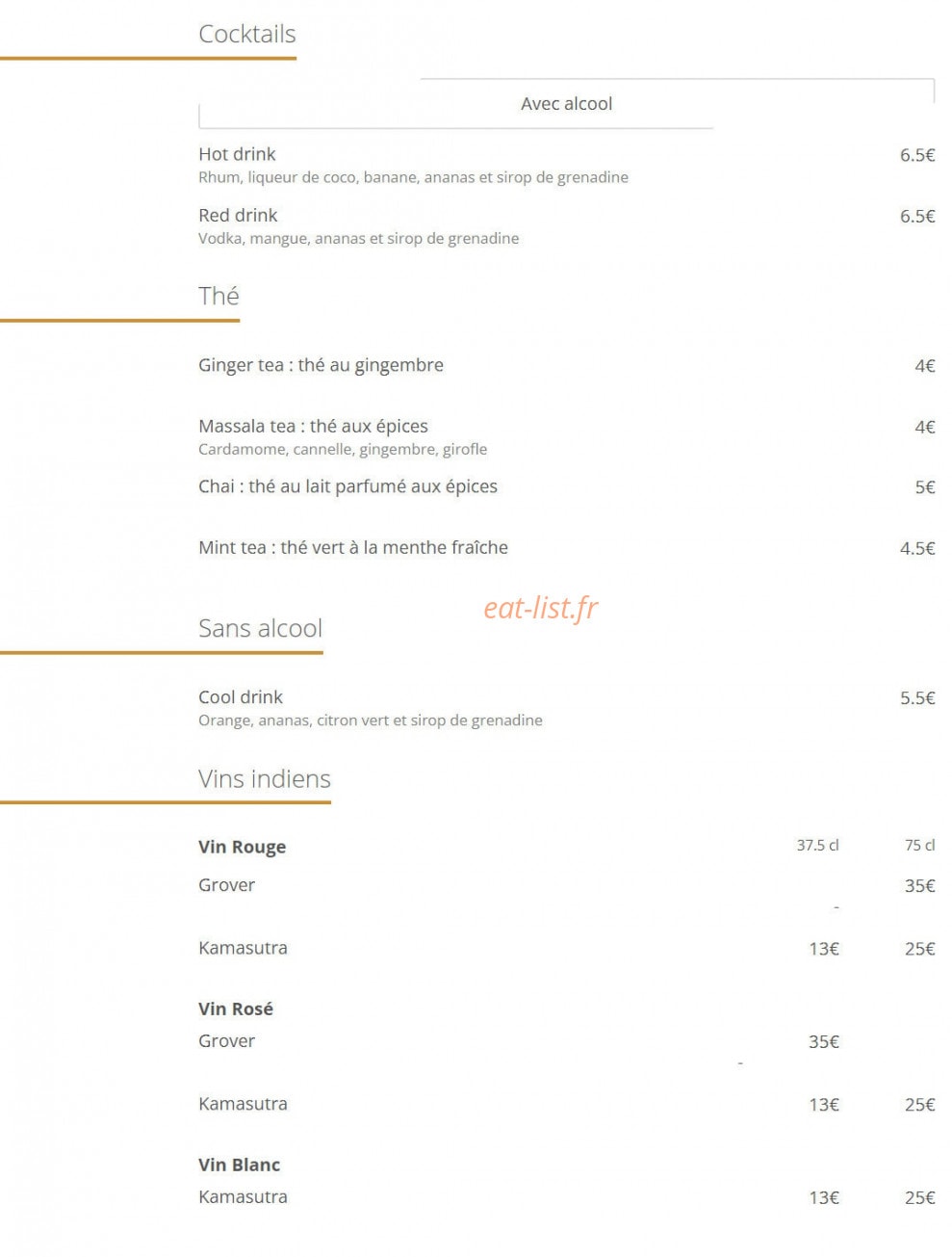 Taste Of India — carte page 8