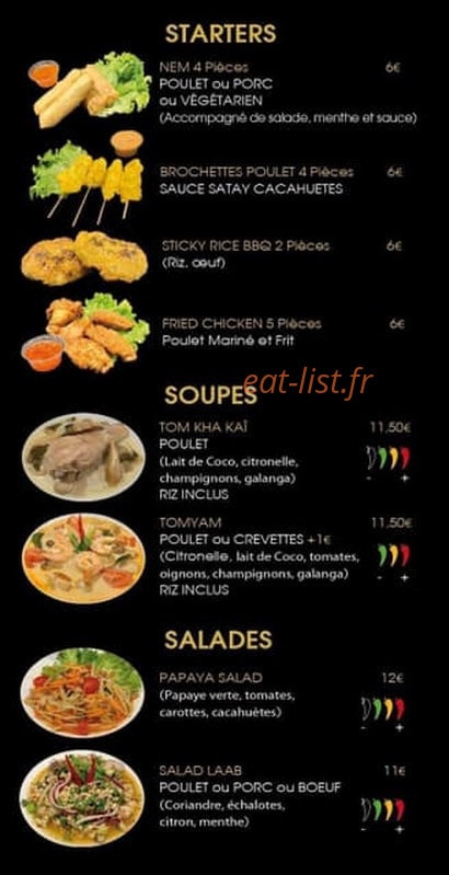 Thai Zaab — carte page 2