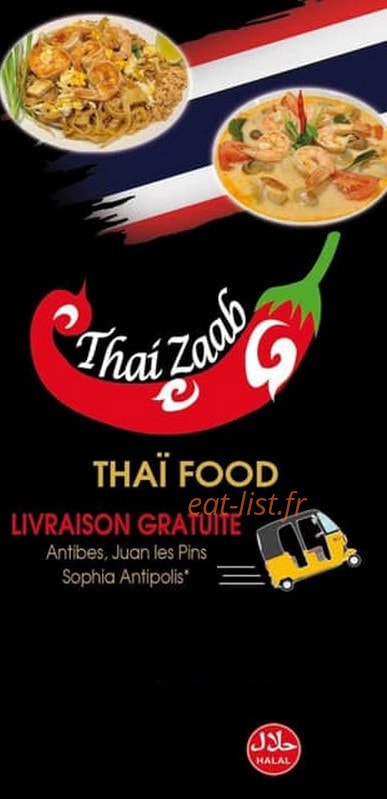 Thai Zaab — carte page 1