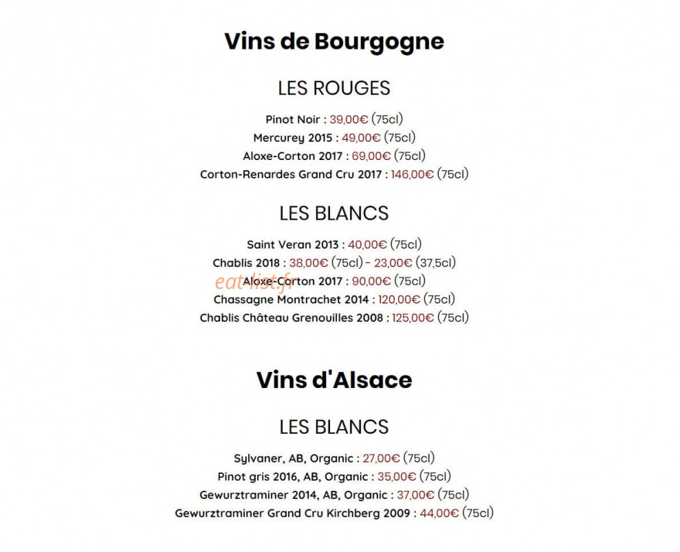 Ti Toques — carte page 10
