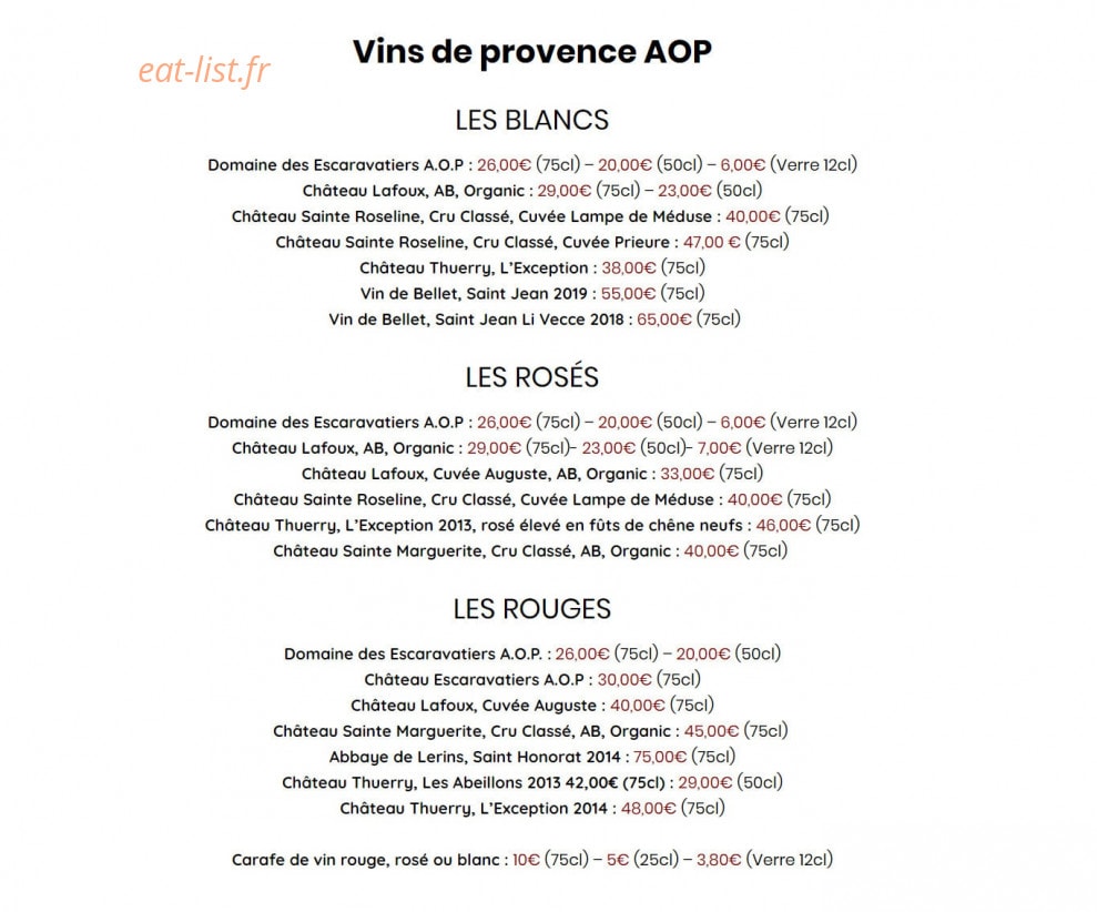 Ti Toques — carte page 8