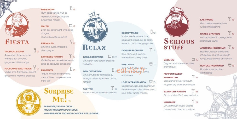 Troquet Des Milliardaires — carte page 2