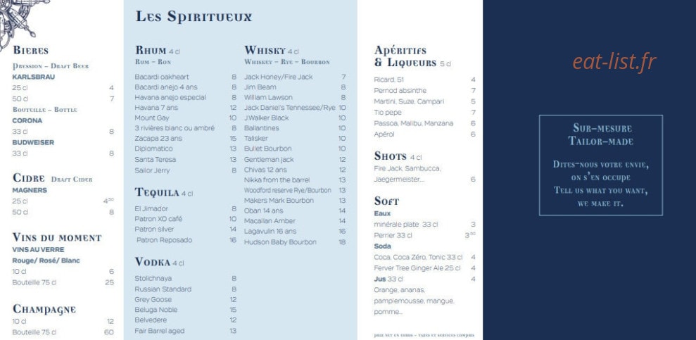 Troquet Des Milliardaires — carte page 3