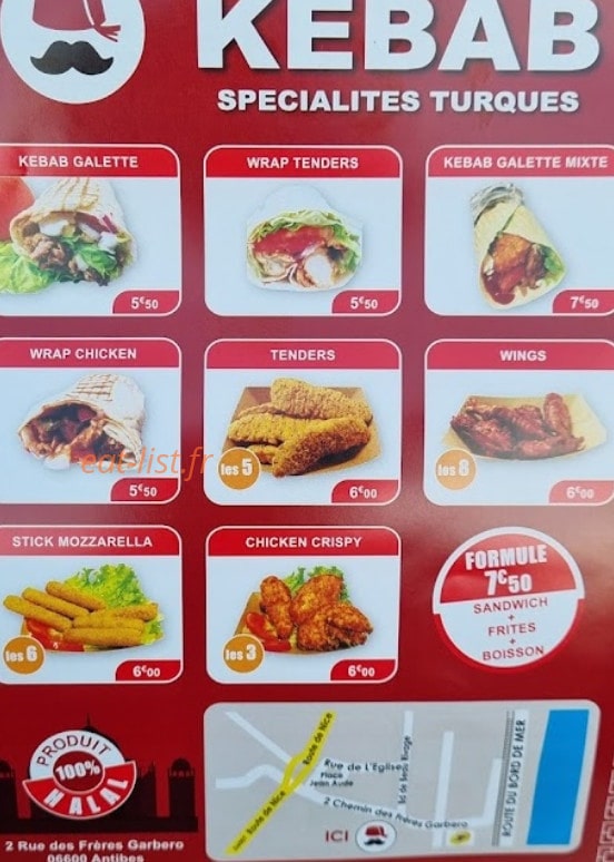 Turkish Kebab — carte page 2