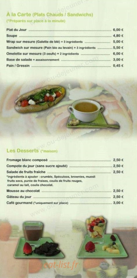 Vert délice — carte page 4
