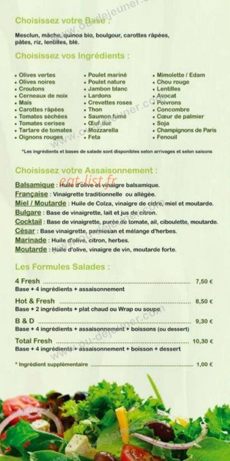 Vert délice — carte page 3