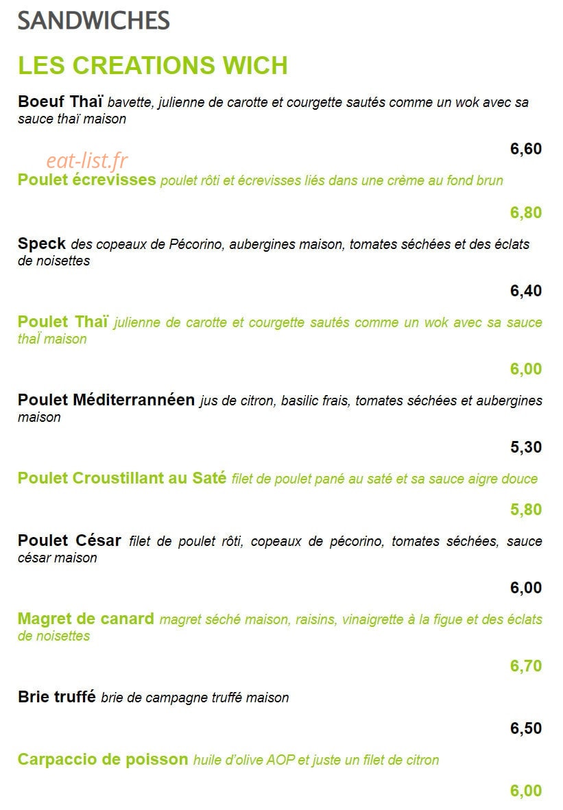 Wich — carte page 1