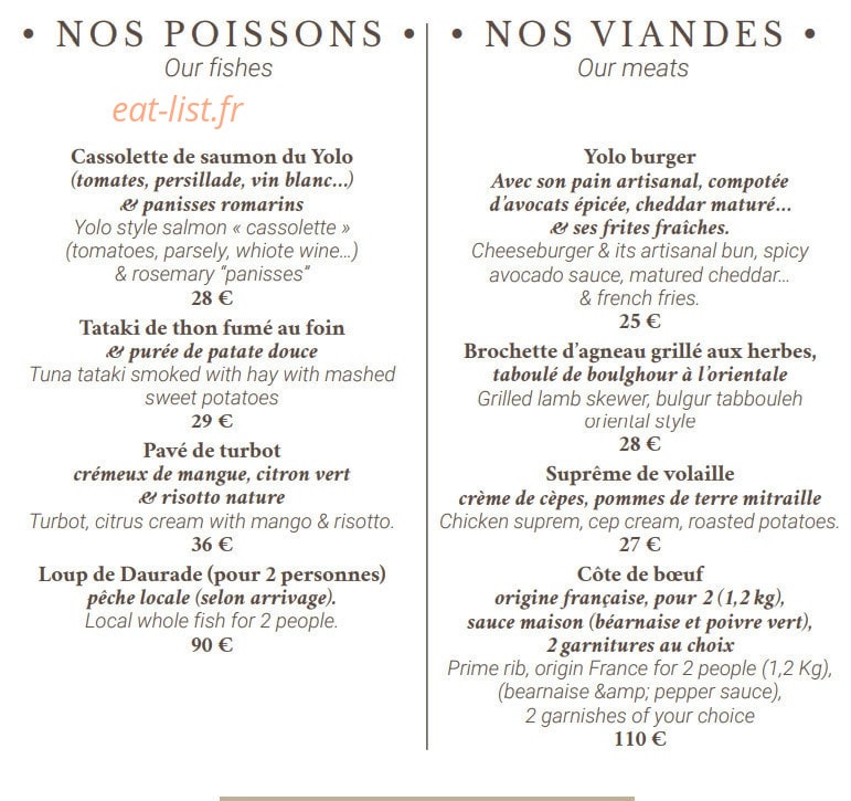 Yolo Plage — carte page 1