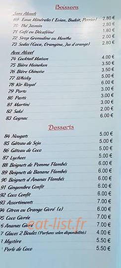 Chez Tran — carte page 5