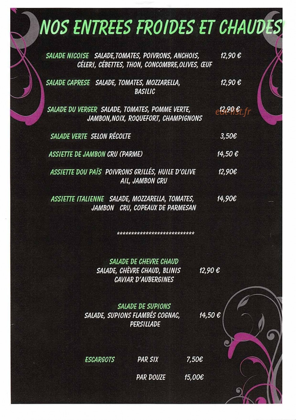 La Gaudriole — carte page 1