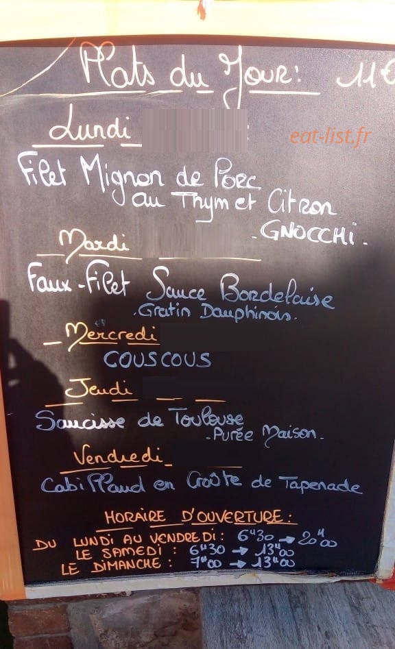 Auberge des 4 chemins — carte page 1