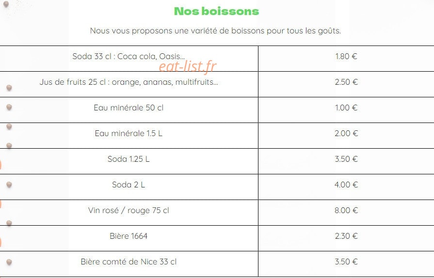 Pistou Pizza — carte page 4