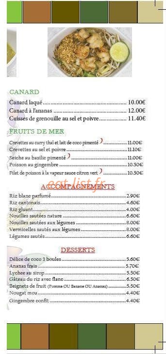 Restaurant Mini-Thaï — carte page 5