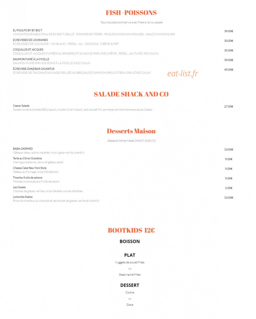 Shack and Co — carte page 3