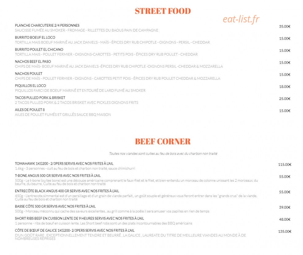 Shack and Co — carte page 1