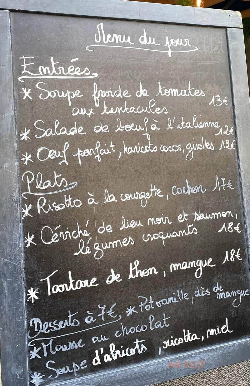Chez Nini — carte page 1