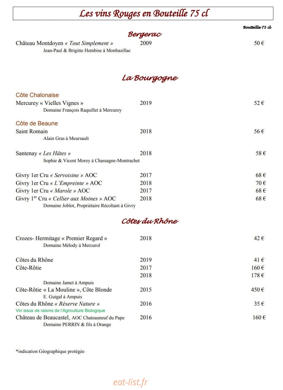 Le Clos Saint Pierre — carte page 7