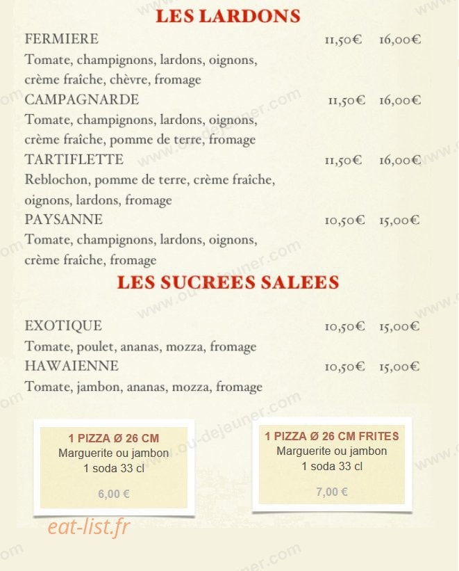 Pizza D'Antan — carte page 6