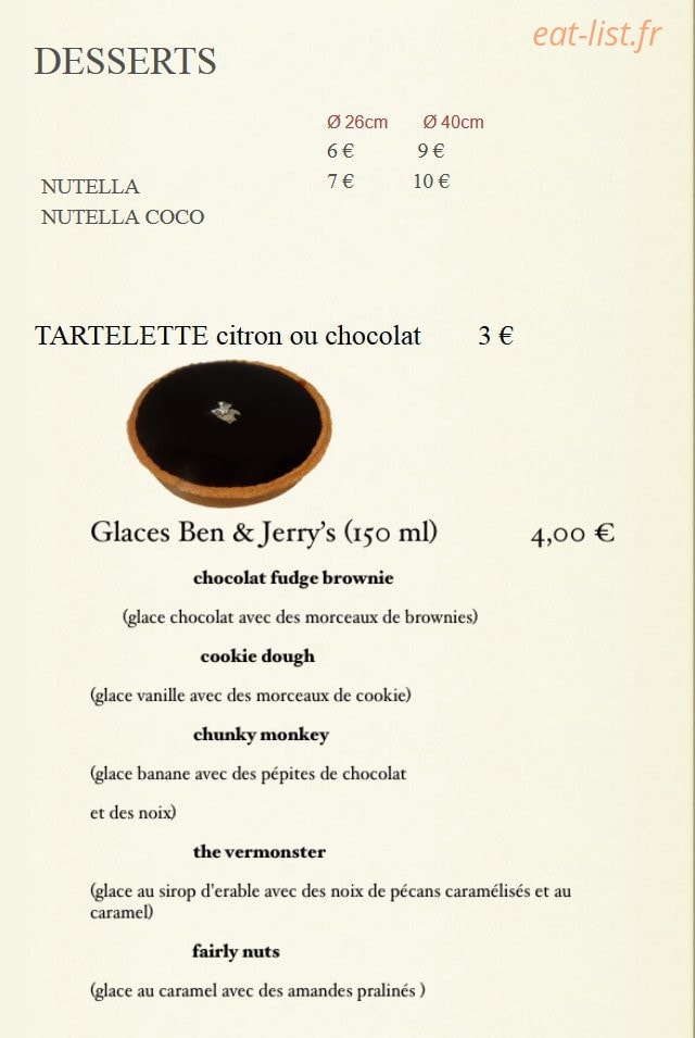 Pizza D'Antan — carte page 8
