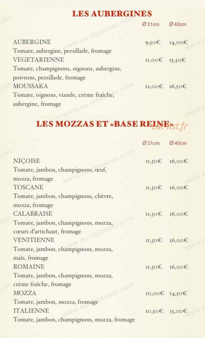 Pizza D'Antan — carte page 3