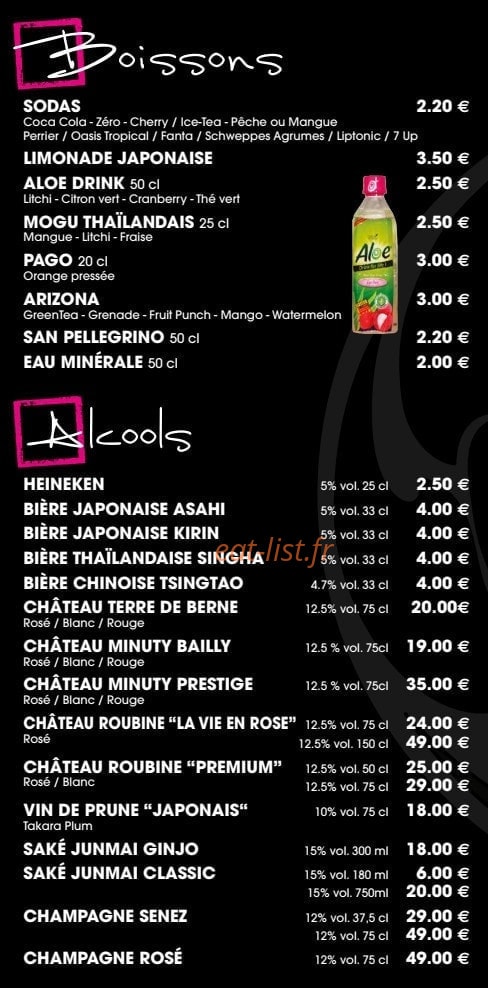 Koh Sushi — carte page 8