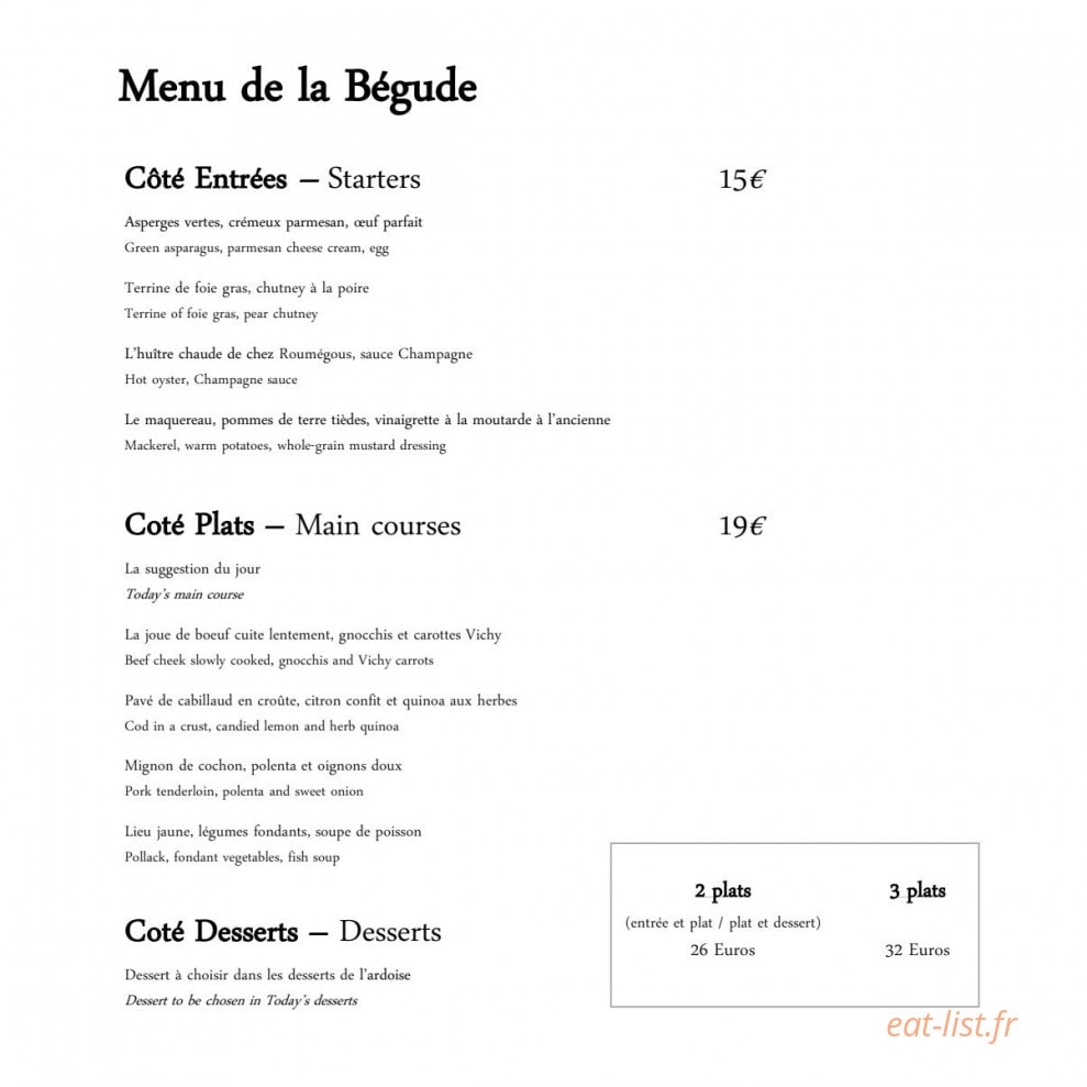 La Bégude — carte page 1