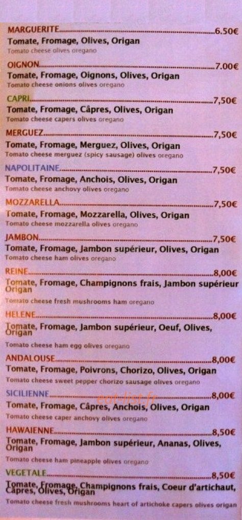 La Flam — carte page 1
