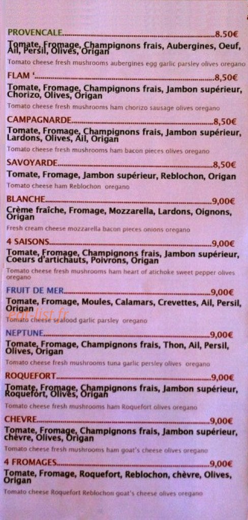 La Flam — carte page 2