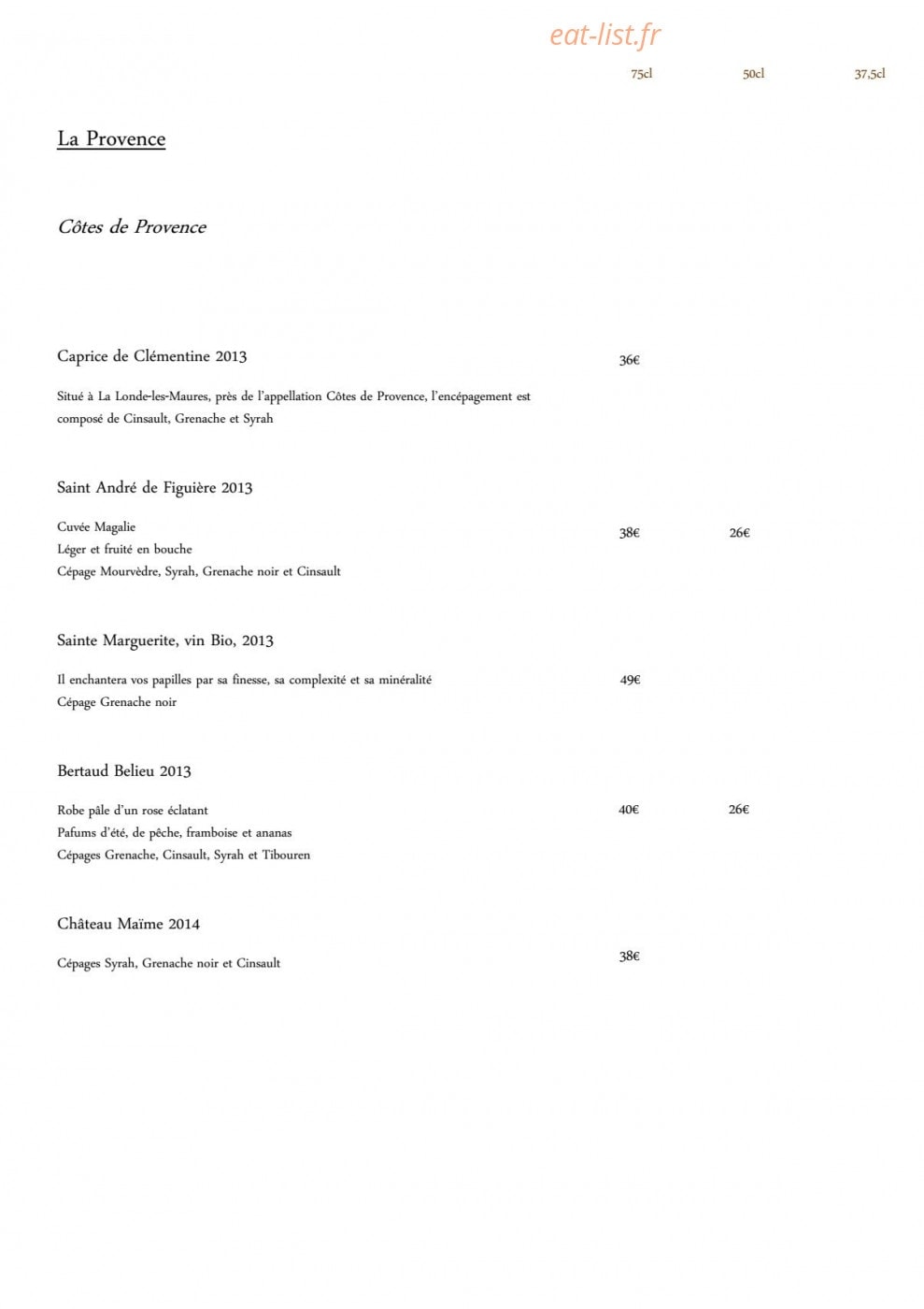 Le Ciste — carte page 12