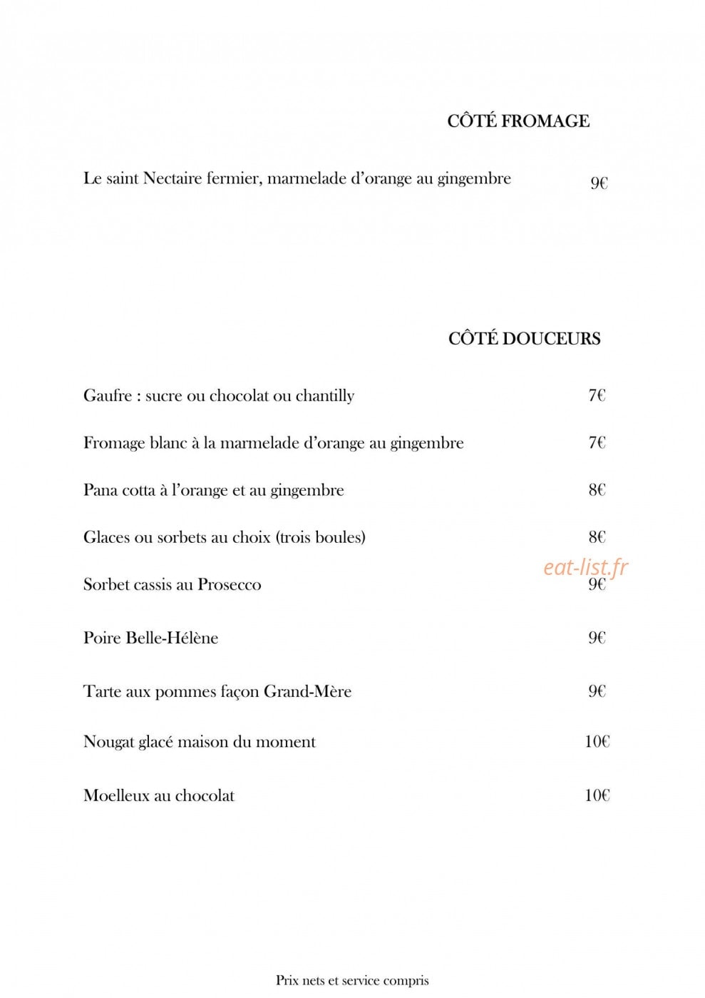 Le Mas des Géraniums — carte page 8