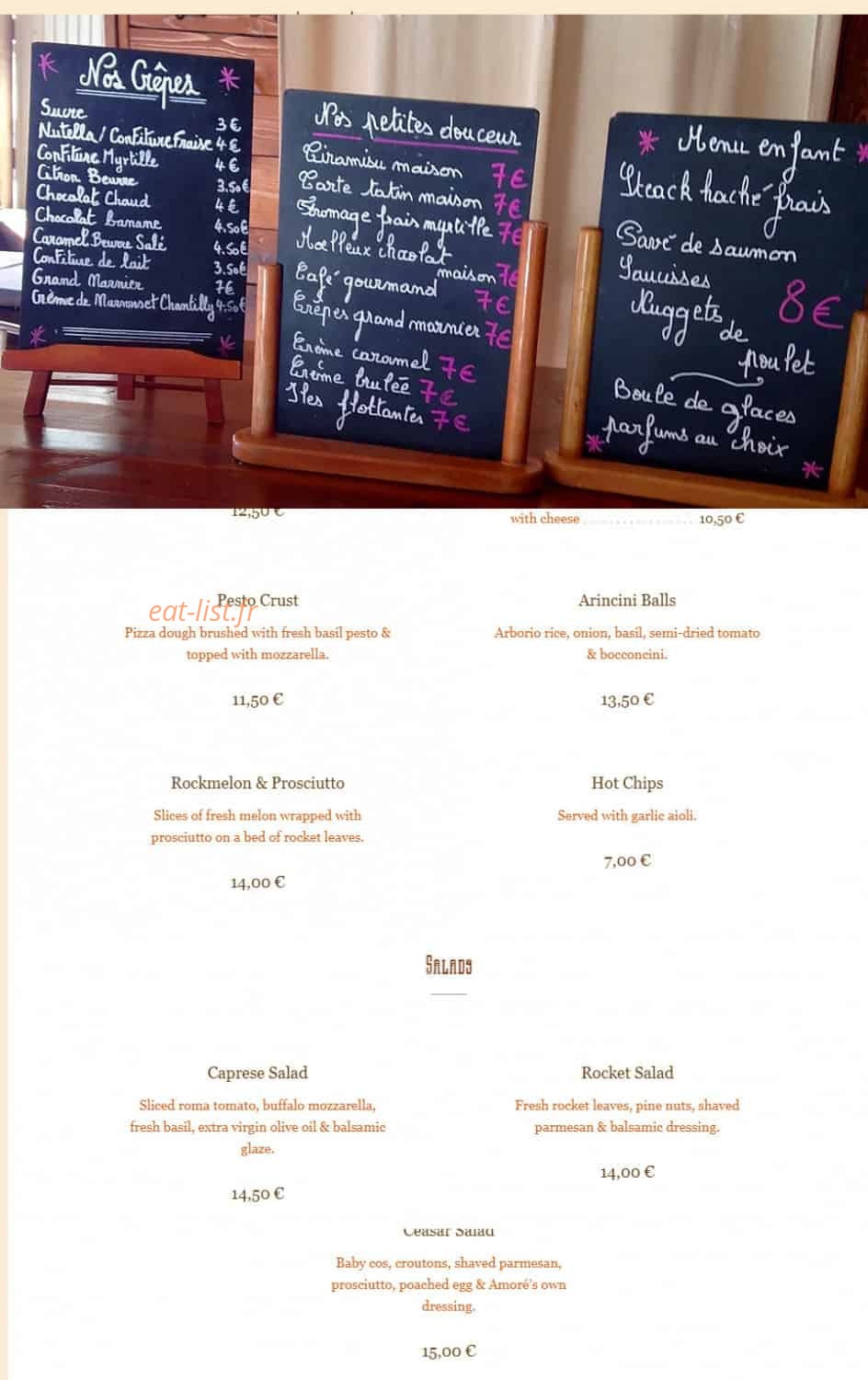 Le Bistronome — carte page 1