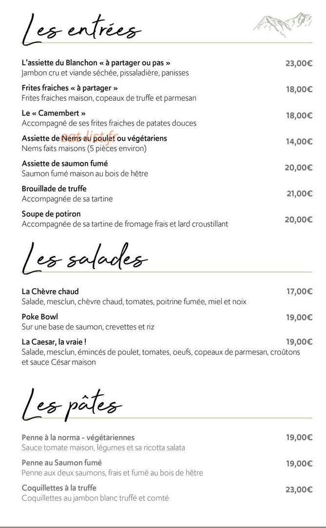 Le Blanchon 1600 — carte page 1