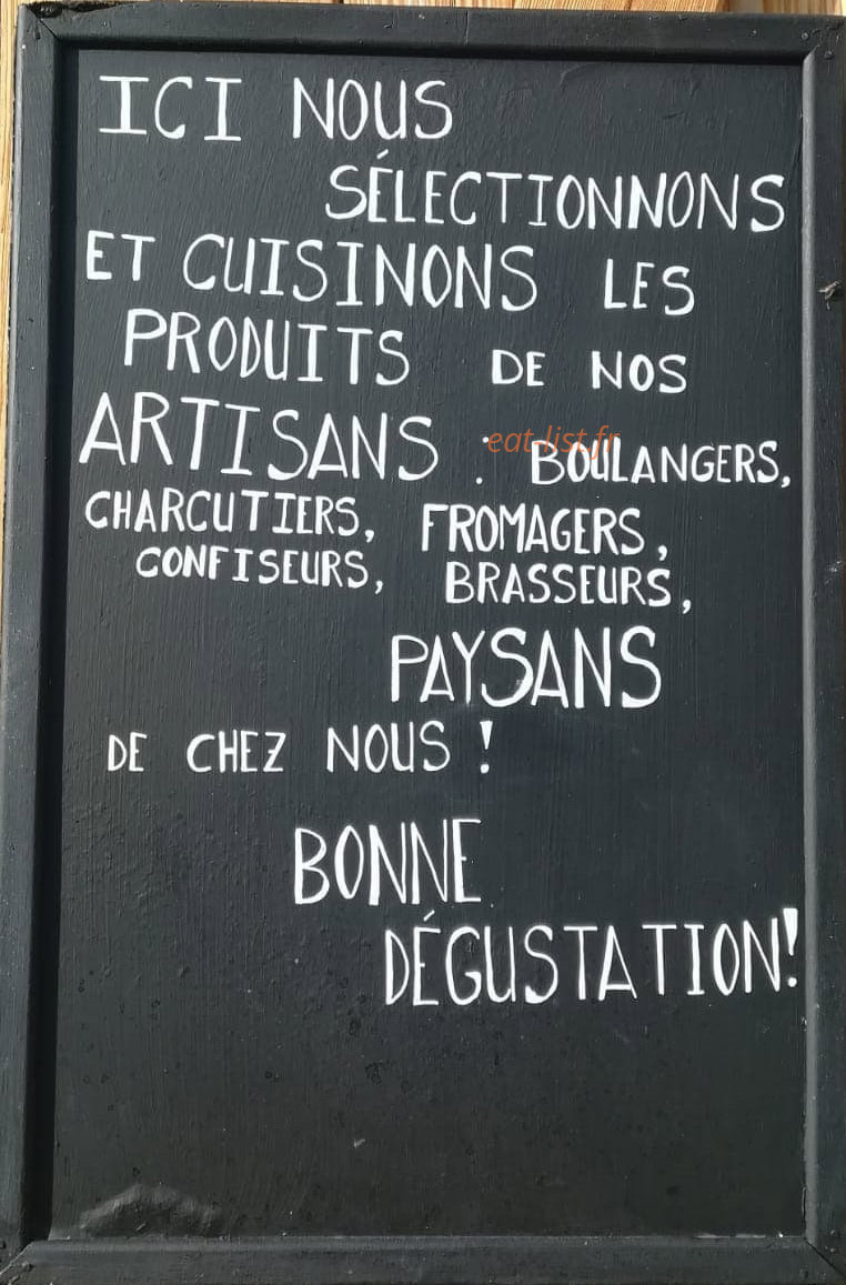 Carte et menu de Gîte d'étape de Bousieyas à Saint Dalmas le Selvage — L'ardoise
