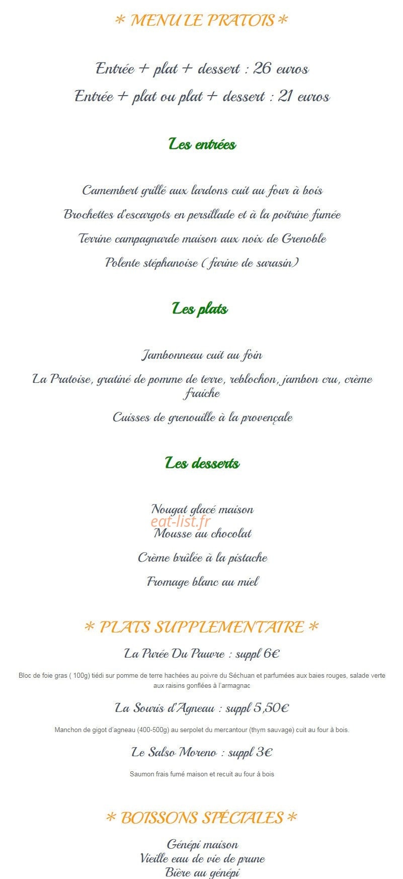Le Pratois — carte page 1