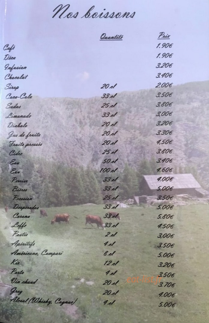 L'Alpage — carte page 3