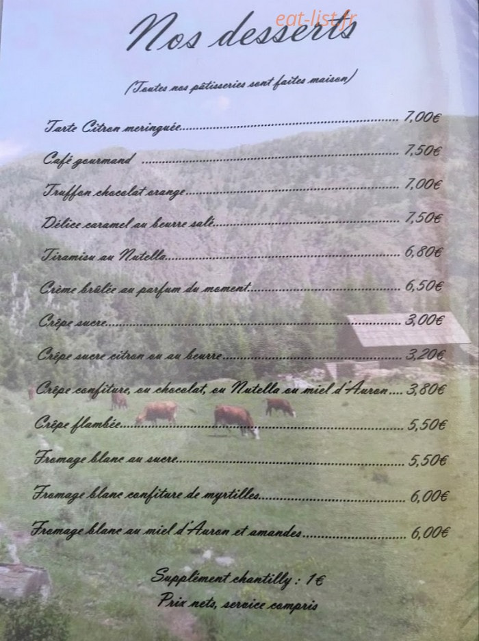 L'Alpage — carte page 2