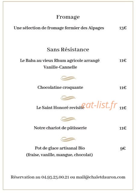 Le Chalet d'Auron — carte page 4